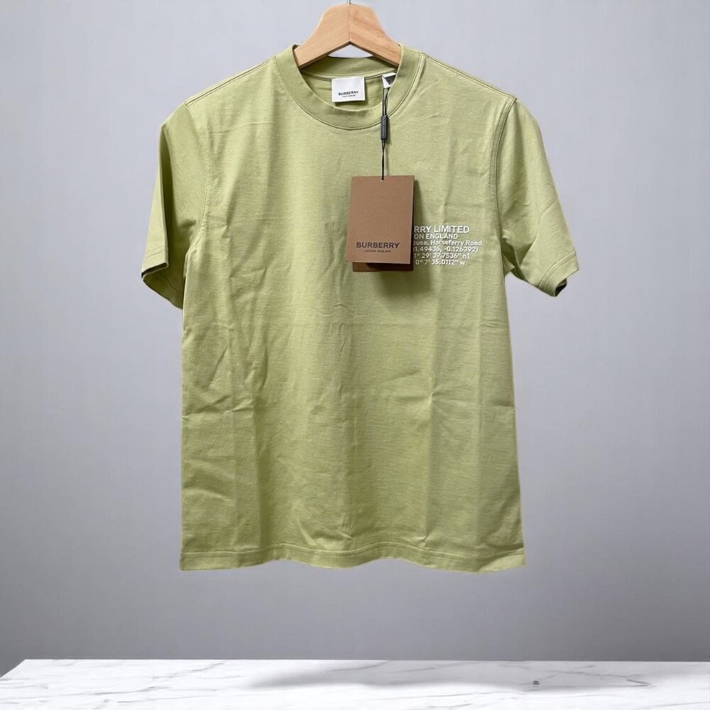 NWT Burberry Authentic Jemma Flocked Logo Coordinates T-Shirt